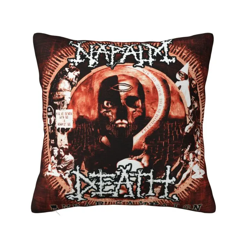 Custom Black Heavy Metal Band Napalm Death Grindcore Nordic Pillow Cover Sofa Cushion