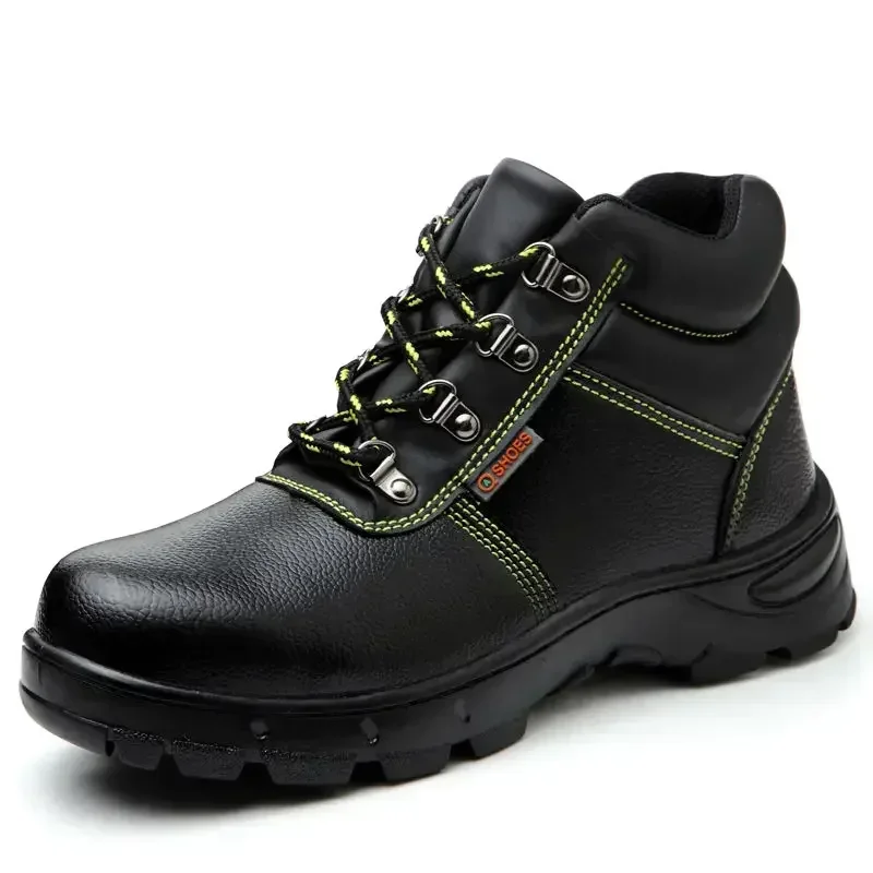 Steel Toe Black Men's Boots Rubber Puncture-Proof Footwear Cheap Classic Casual Sale Non Slip Male Shoes Vintage In Promotion