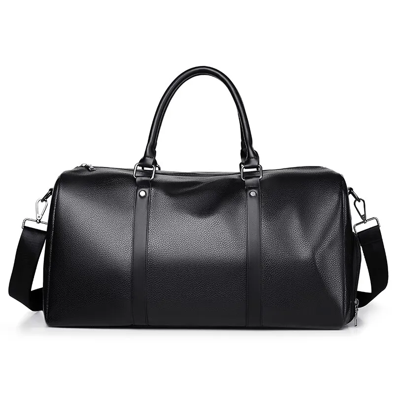 26 Retro New Short Trip Bag Large Capacity Sports Motorcycle Training Pu Waterproof Leisure Fitness Bag