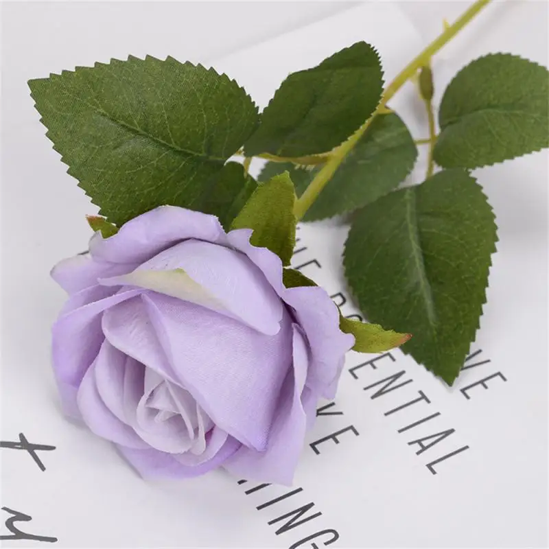 Fake Flower Single Branch Artificial Flowers Wedding Lifelike For Wedding Party Home Decoration Flannelette Silk Rose Small