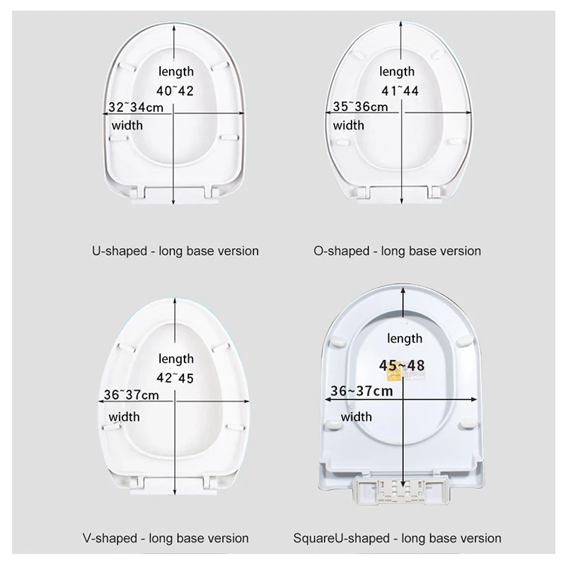 Home universal seat toilet lid with thick plate seat cushion ring to slow down U, V, O new and old accessories lid seat toilet