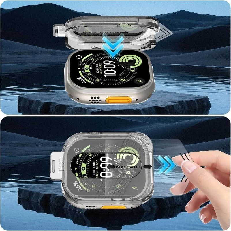 1-3Pcs Tempered Glass for IWatch Ultra4 Ultra3 49MM Protective Film Automatic Kit Screen Protectors for Apple Watch Ultra 4 3 2