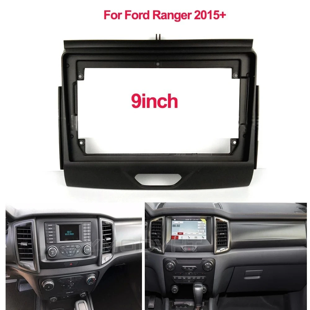 

For 2015+ FORD RANGER 9 inch Car Stereo Panel Double DIN Dash Kit Car Radio Mounting Frame DVD Navigation Fascia Trim Panel Fits