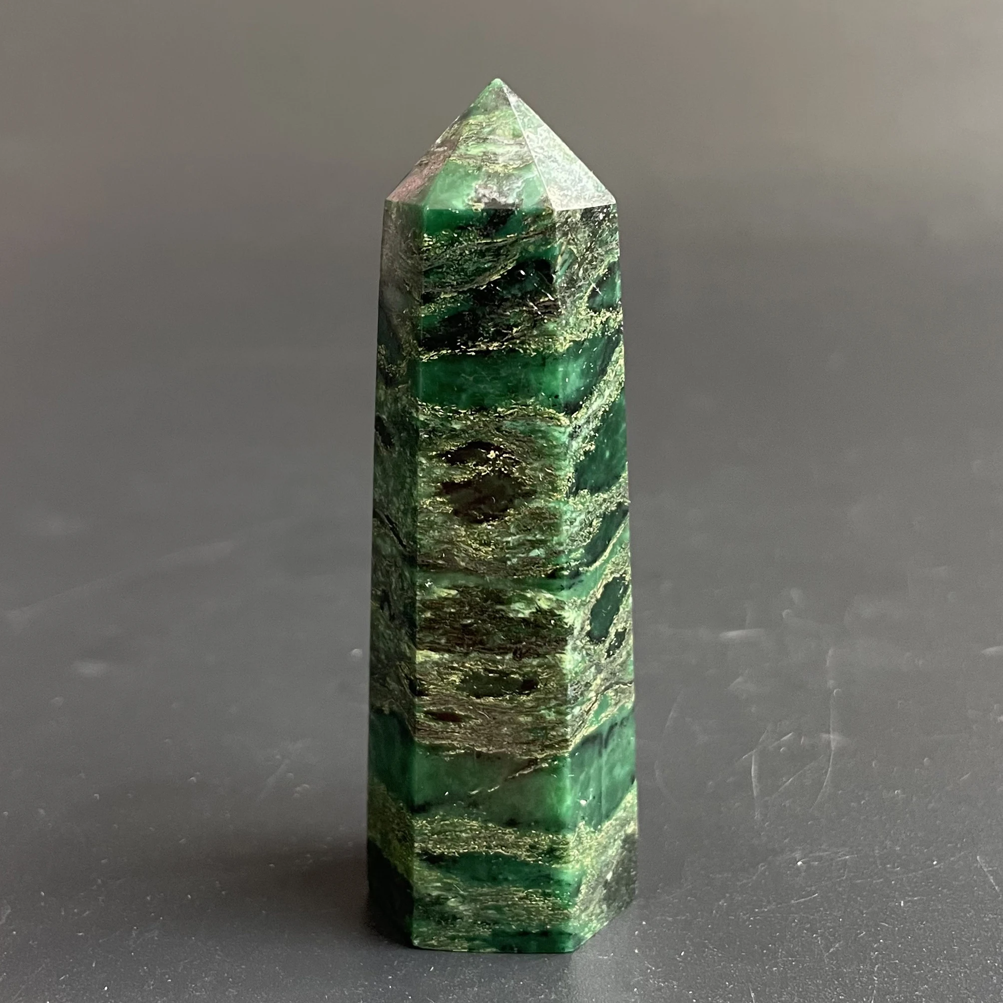 Natural Raw Gemstone Emerald Wand Point Decoration Polished Quartz Crystal Tower Reiki Healing Obelisk