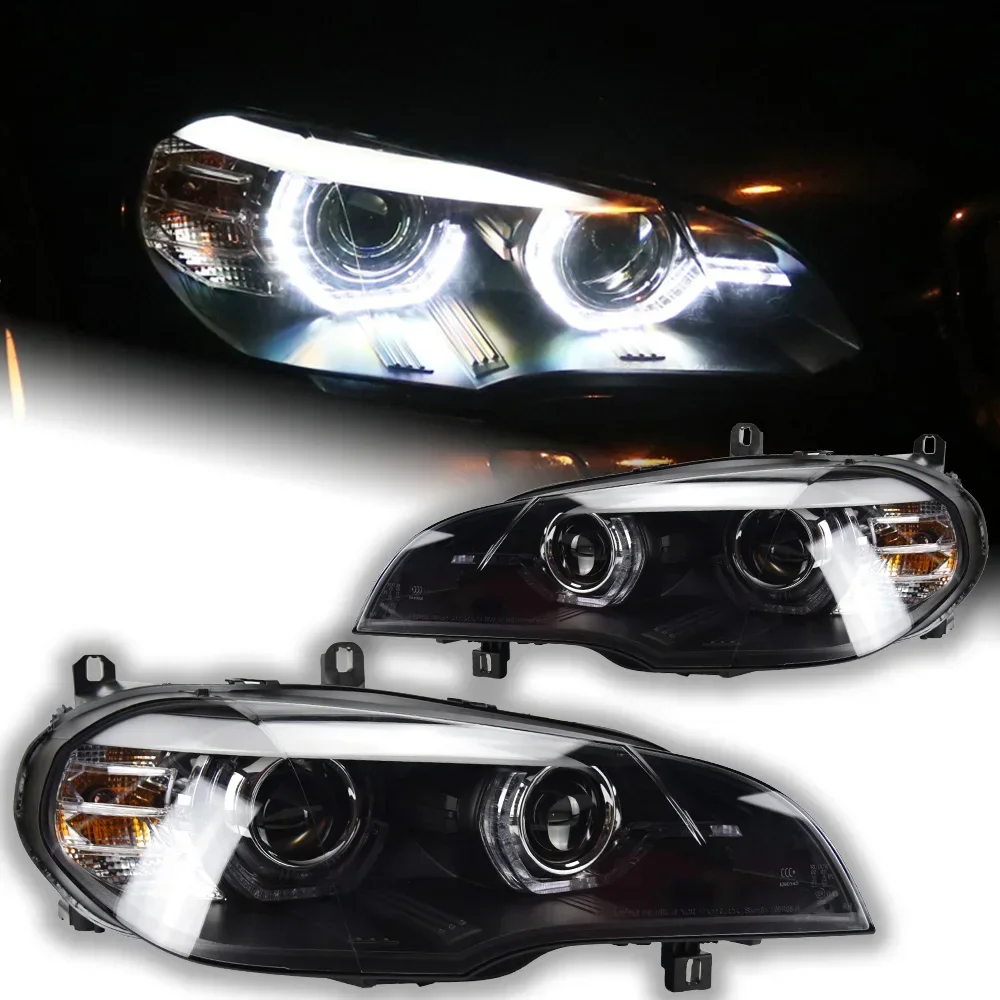 

Подходит для проекционных линз фар BMW X5 2007-2013 E70 Фара «ангельский глаз» Светодиодная фара