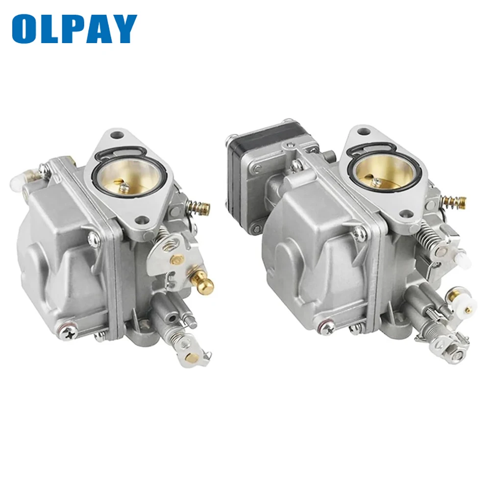 

6L2-14301 6L2-14302 Carburetor Assy (2pcs) For Yamaha Outboard Motor 2 Stroke 2 Cylinder 20HP 25hp 25MLHU 6L2-14302-00 6L2-14301