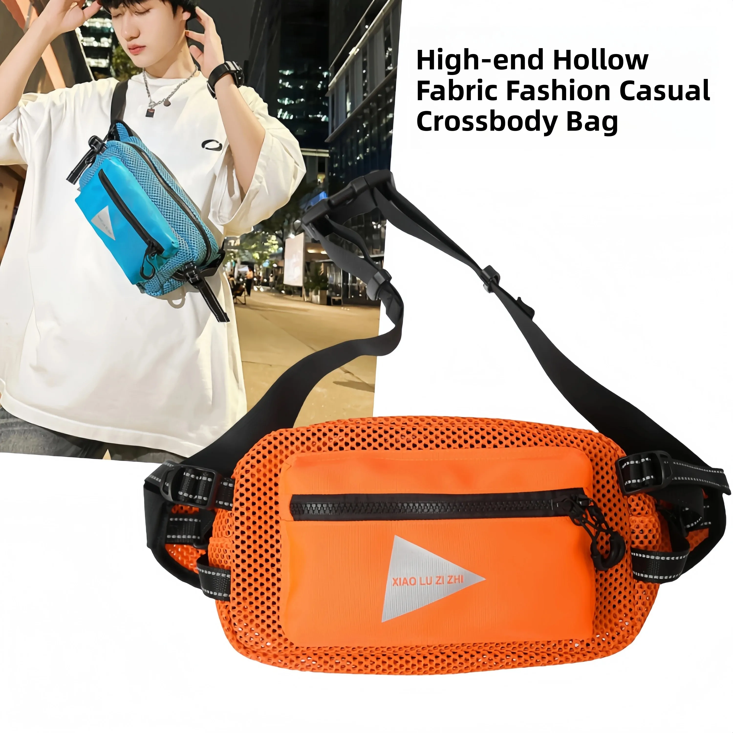 

New 2026 Men's Casual Versatile Chest Bag Outdoor Sports Mesh Lightweight Breathable Cycling Bag Unisex Waist Bag