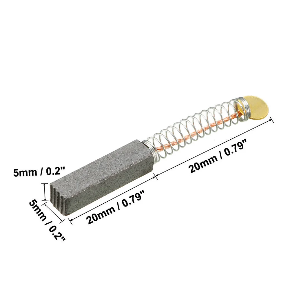 Imagem -06 - Escovas de Carbono Duráveis para Motores Elétricos Melhorar a Função do Motor Várias Ferramentas Elétricas Tamanho 20 mm x mm x mm 15 Pcs