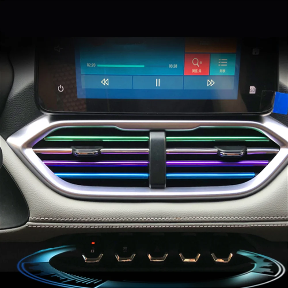 Car Air Conditioner Outlet Decorative for Hyundai Solaris Tucson 2016 I30 IX35 Accent Santa Fe Accessories For Alfa Romeo