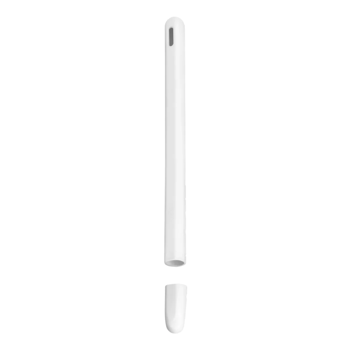 Tablet Press Stylus Pen Protective Cover for Apple Pencil 2 Cases Portable Soft Silicone Pencil Case Accessory White