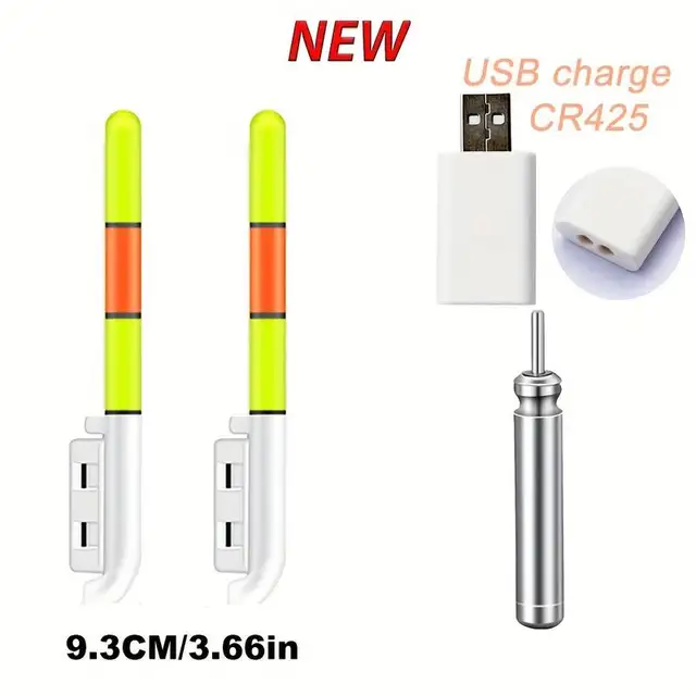 Wędka elektroniczna Luminous Float Stick Light, CR425 3,6 V bateria litowa LED wymienny ładowanie USB wodoodporny sprzęt nocny