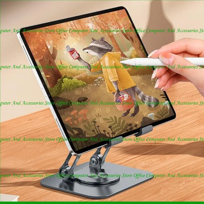 

U55C Tablets Stand Riser 360 ° Adjustable Cooling Holder Foldable Tablet PC Bracket