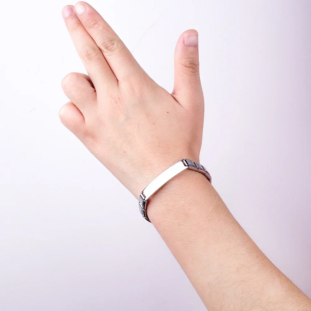 Hapiship 2024 New Fashion Blue Black Purple Personal Stainless Steel Bracelet For Women Girls Gift Jewelry G048