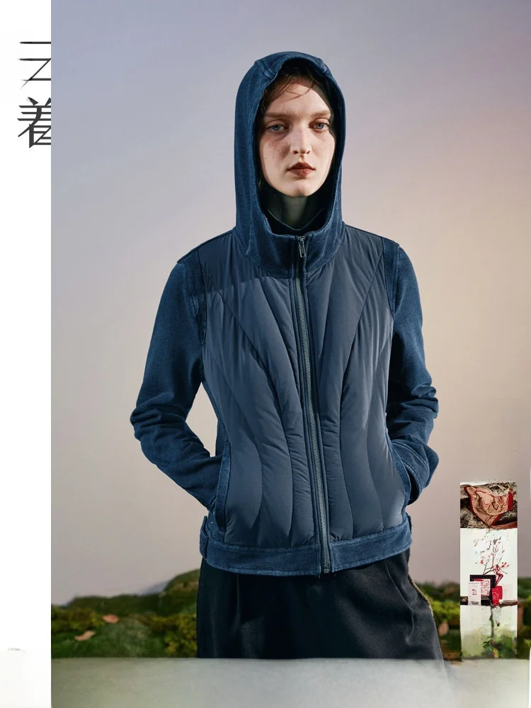 

Женская повседневная куртка Slim Fit из легкого хлопка и нейлона с джинсовыми вставками и поясом, весна-осень
