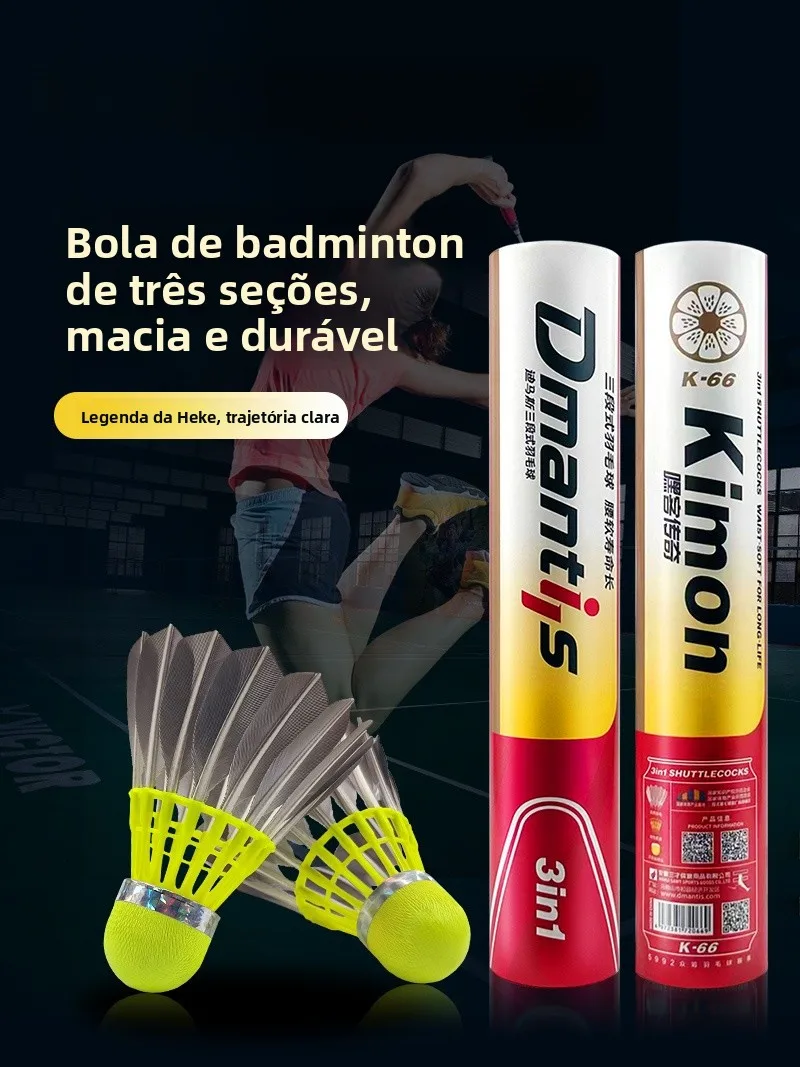 high-performance-training-badminton-shuttlecock-dimas-three-part-k66-durable-stable-high-value-for-money-composite-cork-head