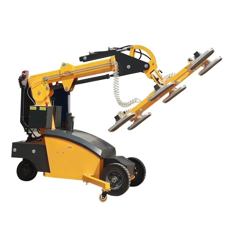 Vacuum Curtain Wall Glass Manipulator 800 Kg Handling Robot Arm Electric Glass Installation Suction Cup Cart Customized view 5