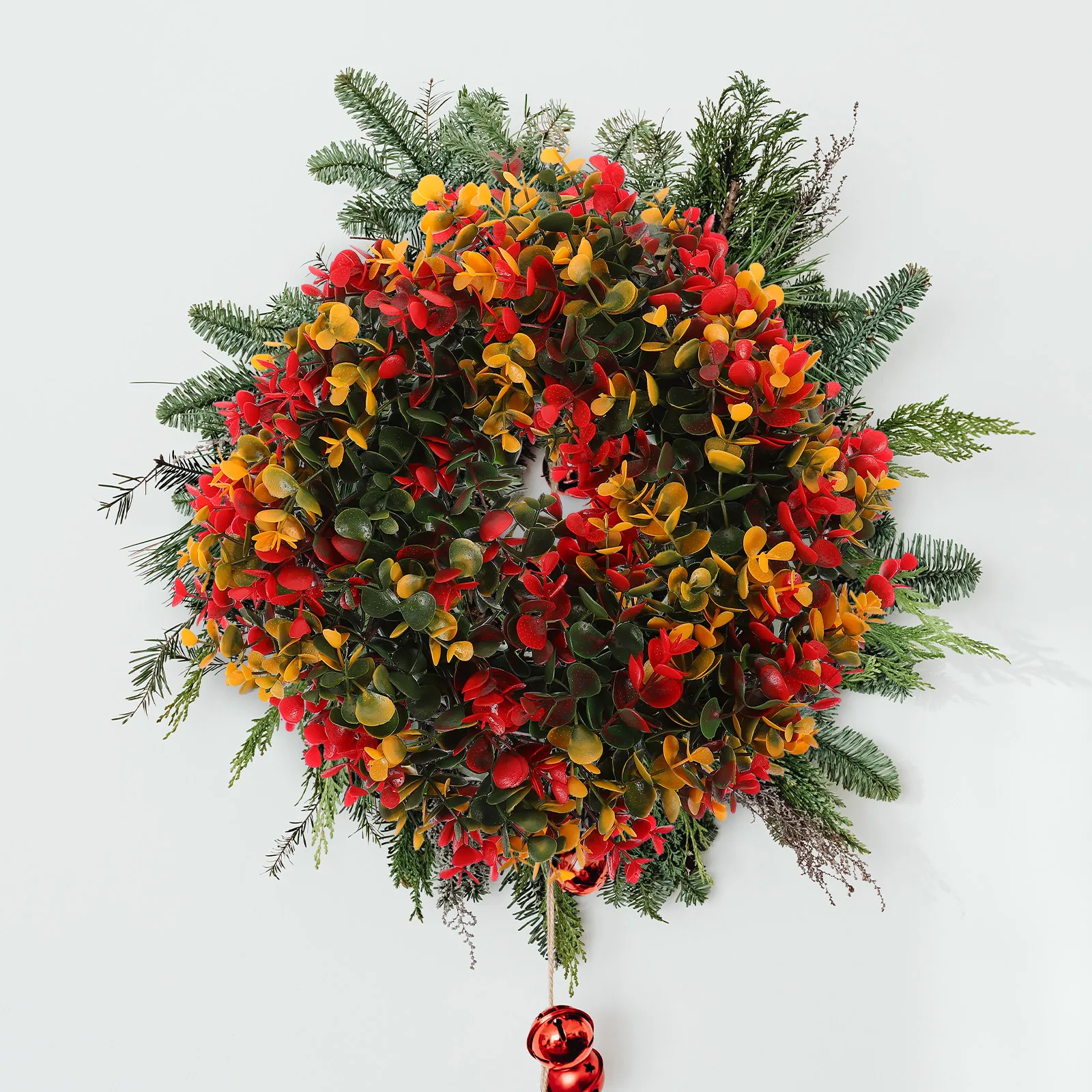 

Christmas Wreath Decorative for Wall Home Door Artificial Christmas naments Plastic Non Fading Practical Display Holiday