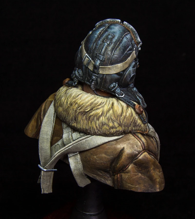 1/10 스케일 다이캐스트 수지 흉상 모델 키트 제2차 세계대전 소련 조종사 전투기 동상 조립되지 않고 도색되지 않음