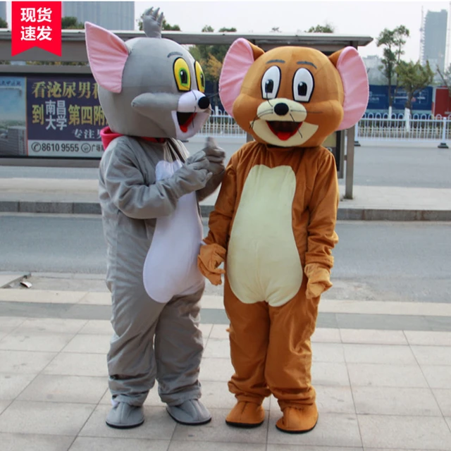 トムとジェリーのコスプレ衣装猫とマウスの漫画のキャラクター広告パーティー動物カーニバル - AliExpress