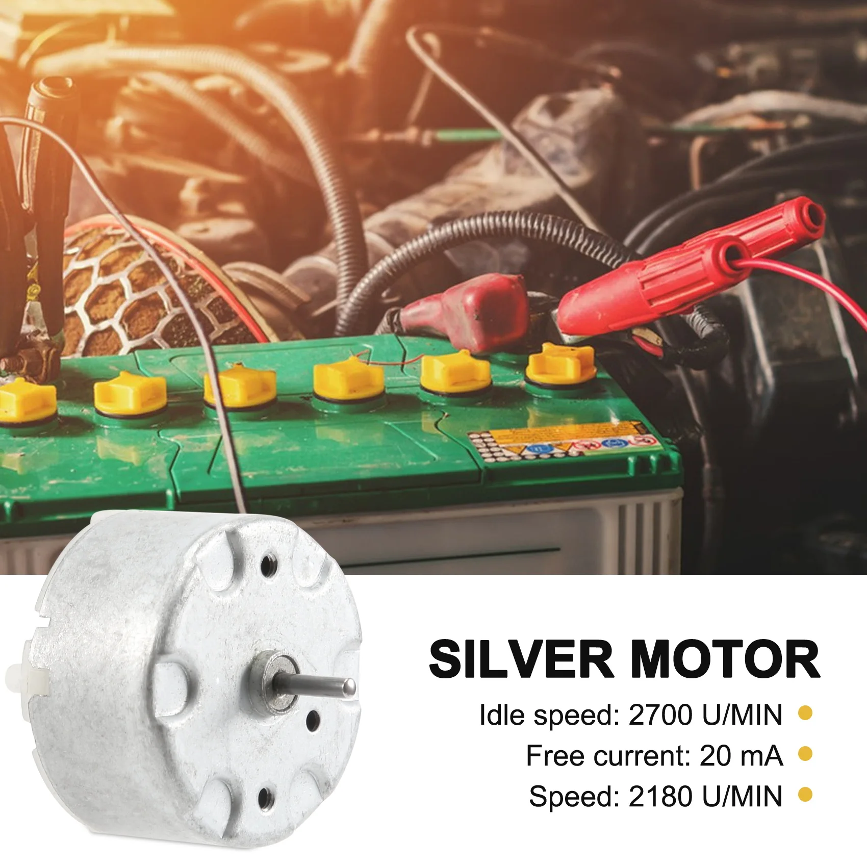 【ديكور الحفلات】RF-500 TB-12560 DC 1.5 - 12 V 2700 U / MIN سرعة الخمول بقطر 32 مم محرك DC فضي