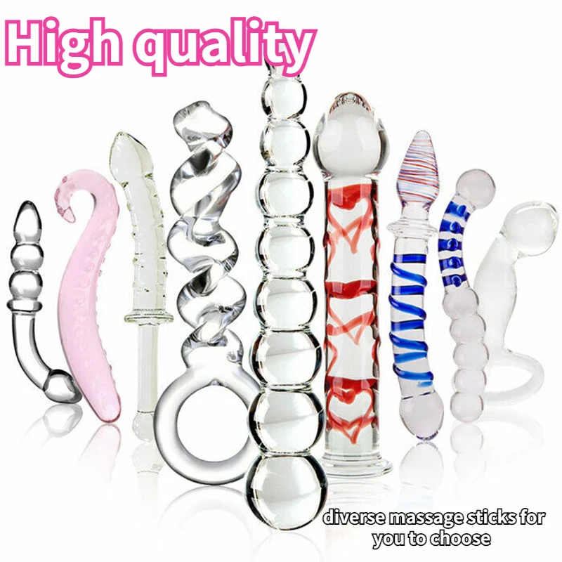 Godemiché Anal en verre transparent pour femme, jouet sexuel pour couple, Stimulation du point G, Massage Vaginal