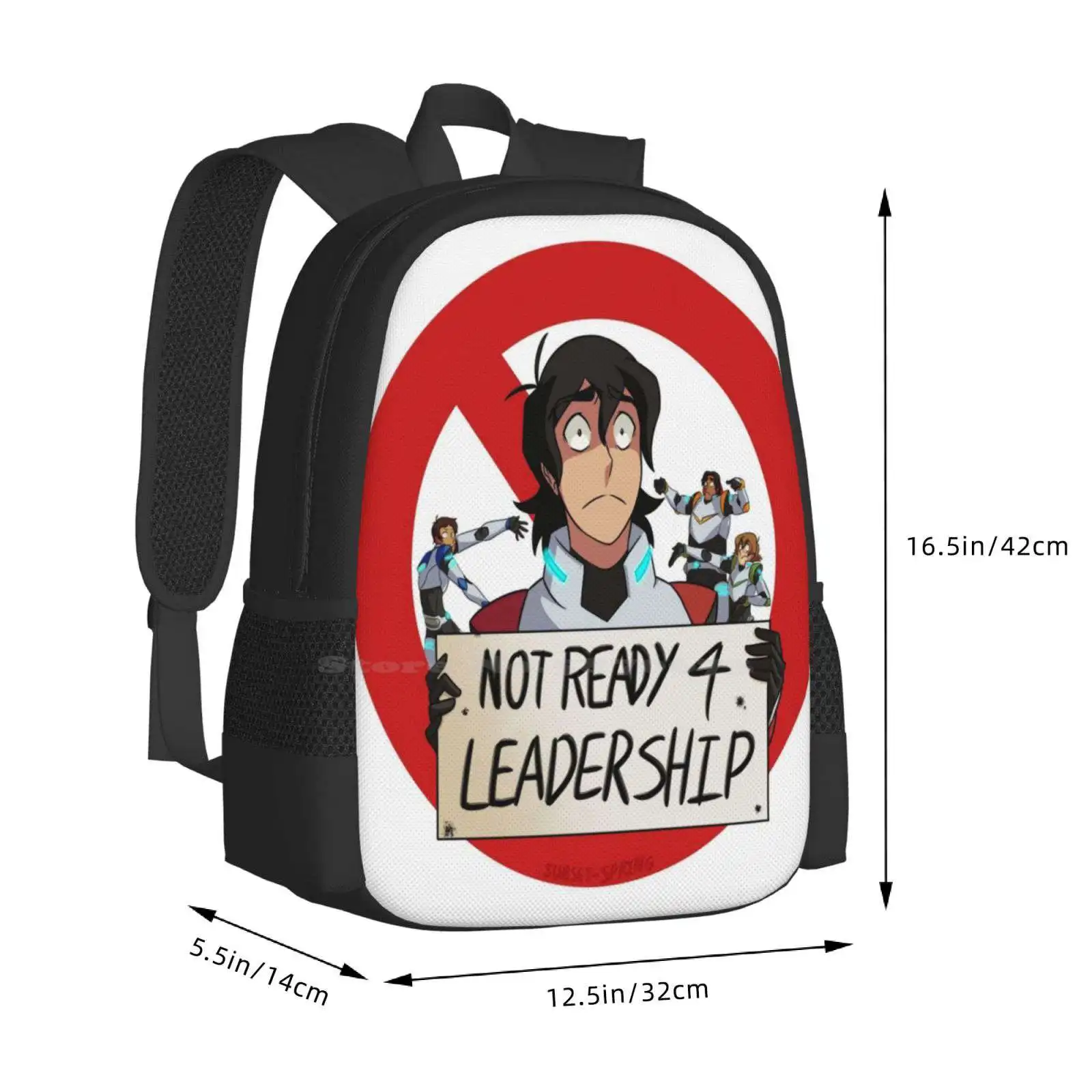 Not Ready For Leadership Teen College Student Backpack Pattern Design Bags Voltron Keith Lance Hunk Pidge