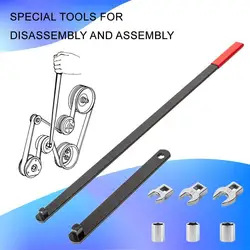 8Pcs Idler Pulley Adjustment Wrench Belt Tension Tensioning Adjuster Lever Tool Extension Wrench Workshop Repair Tool