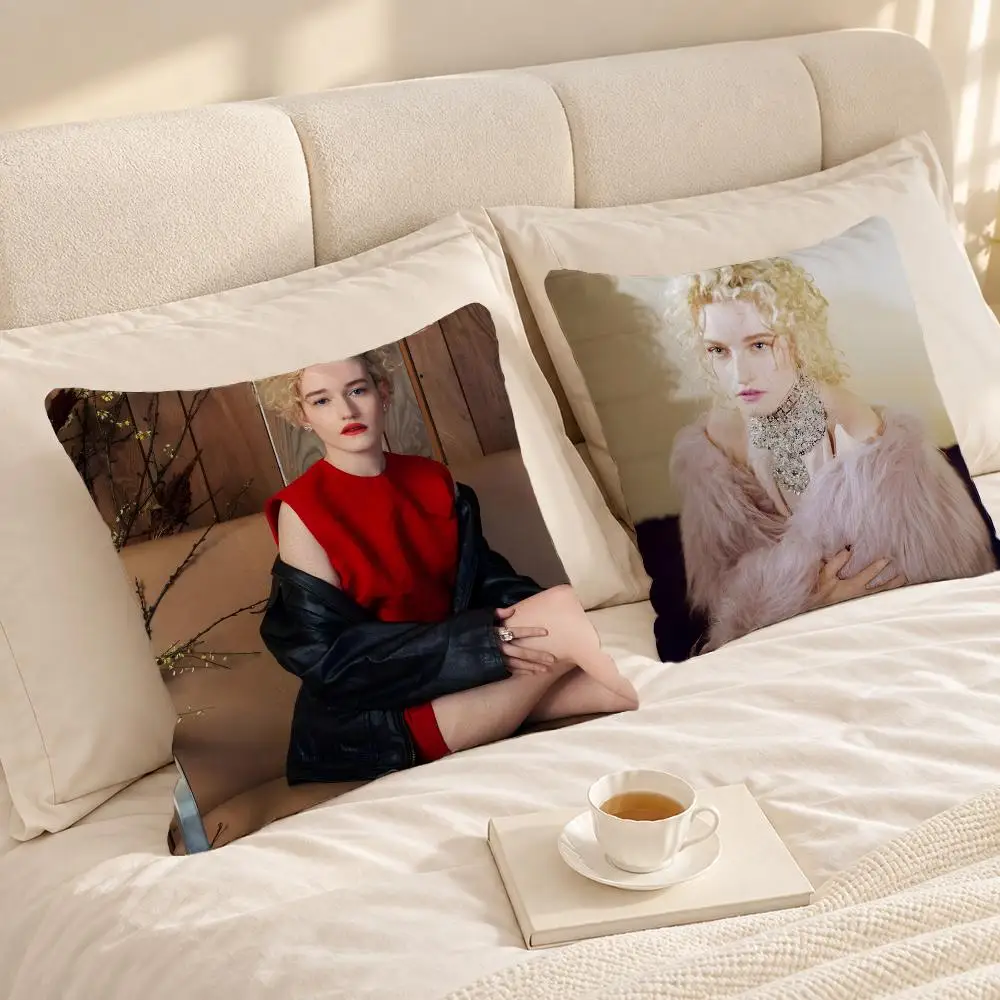 Actor Celebrity Portrait J-Julia Garner Cushion Cover Soft Short Plush throw pillow Sofa Bedroom Den Car Dorm Decor Gifts