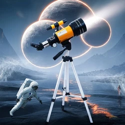 Professional Astronomical Telescope 150 Times Zoom HD High-Power Portable Tripod Night Vision Deep Space Star View Moon Universe