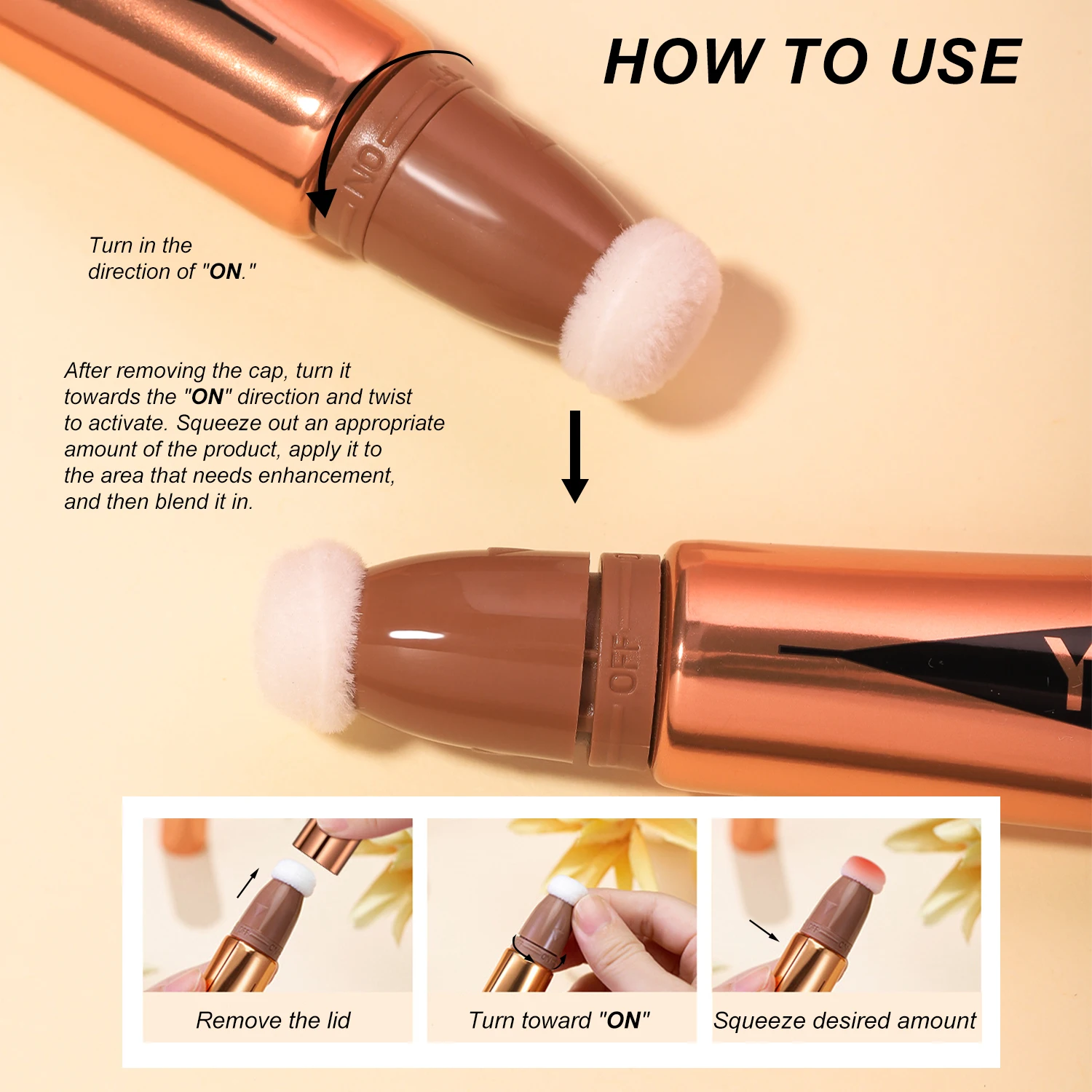 كريم برونزي كونتور وسادة الهواء ، مسحوق أحمر الخدود ، عصا لمعان عالية ، ماكياج السائل ، روج ، قضيب الوجه #3