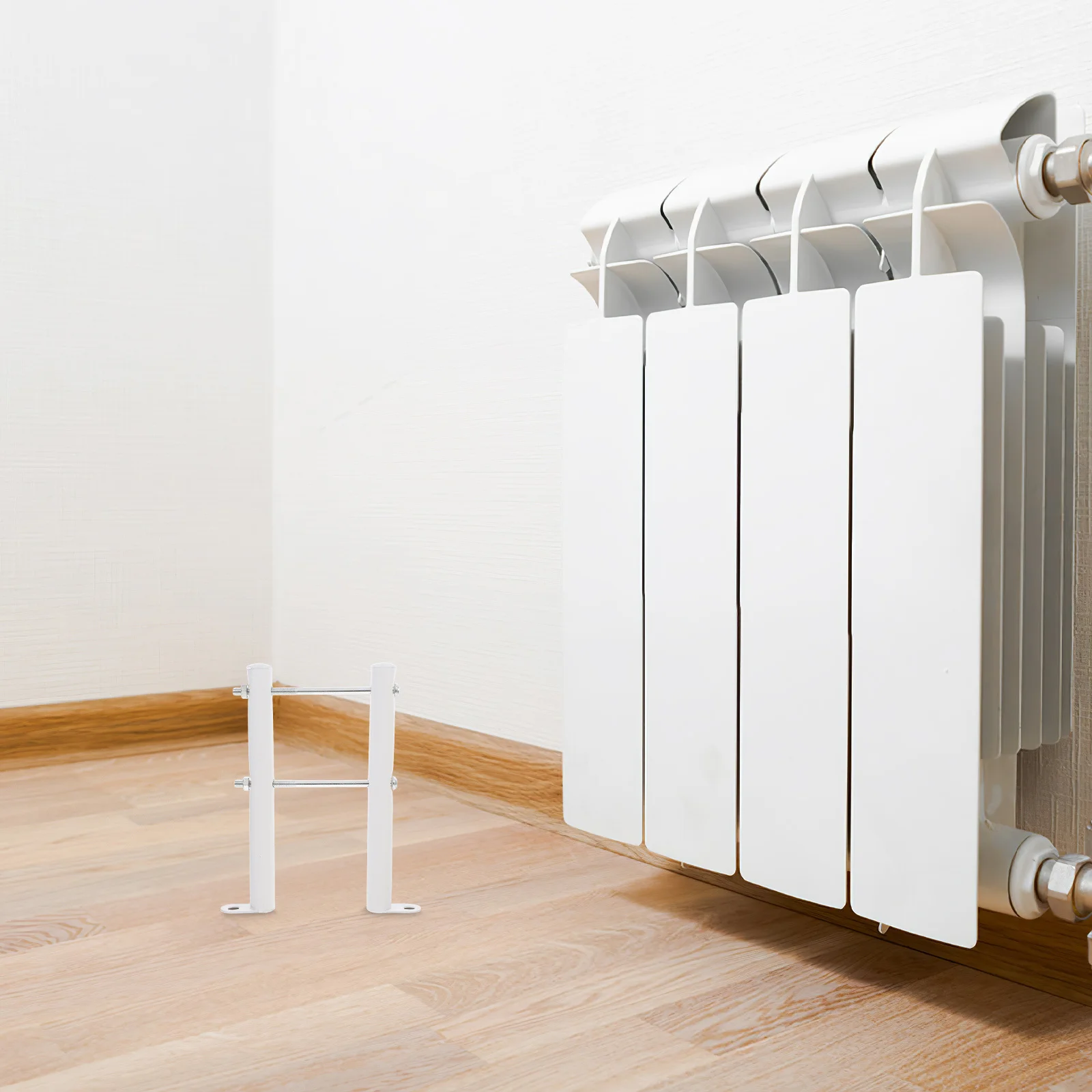 

Universal Heavy Duty Radiator Bracket Adjustable Height Easy Mobility Sturdy Iron Construction Simple Installation Home Office