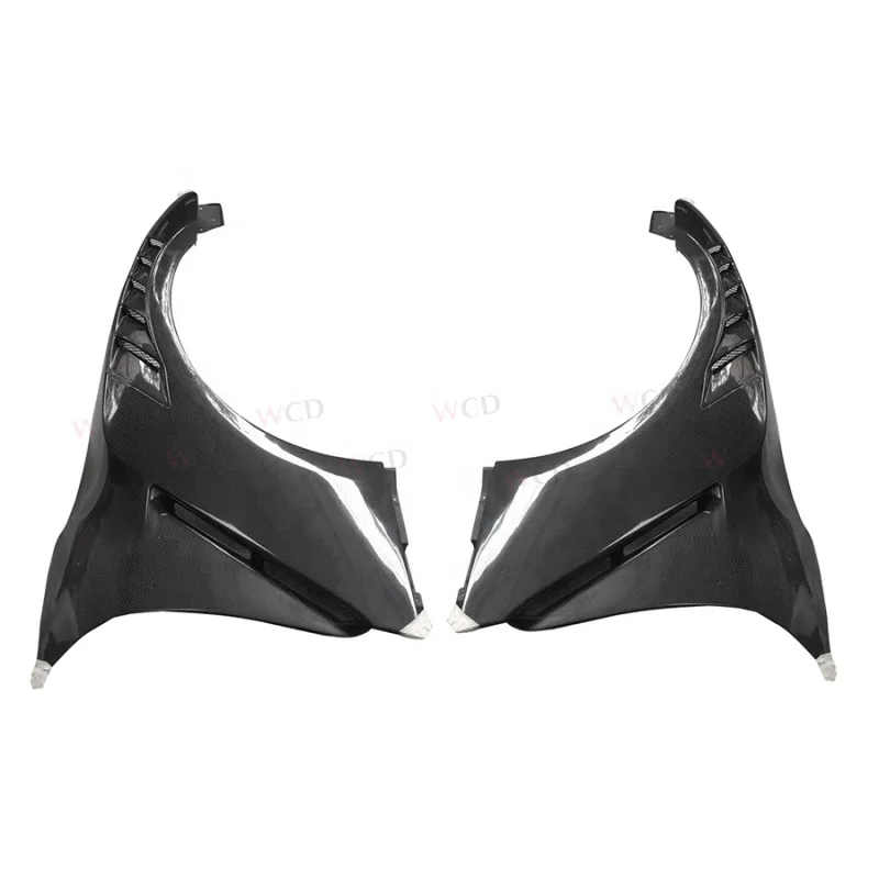 GTR35 Nismo نمط ألياف الكربون الجافة تنفيس الحاجز لنيسان GTR35 R35 2008 + المصد الأمامي المصدات الجانبية قطع غيار السيارات