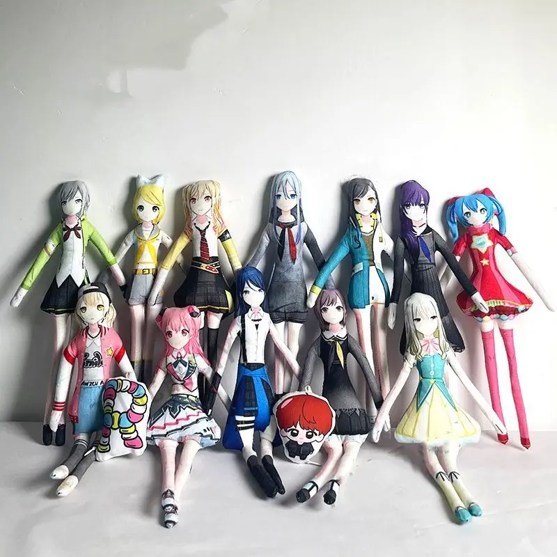 

Индивидуальная плюшевая кукла-персонаж Project Sekai Virtual Singer, 30 см, ручной работы, с подвижным проволочным каркасом, аксессуар для Хэллоуина