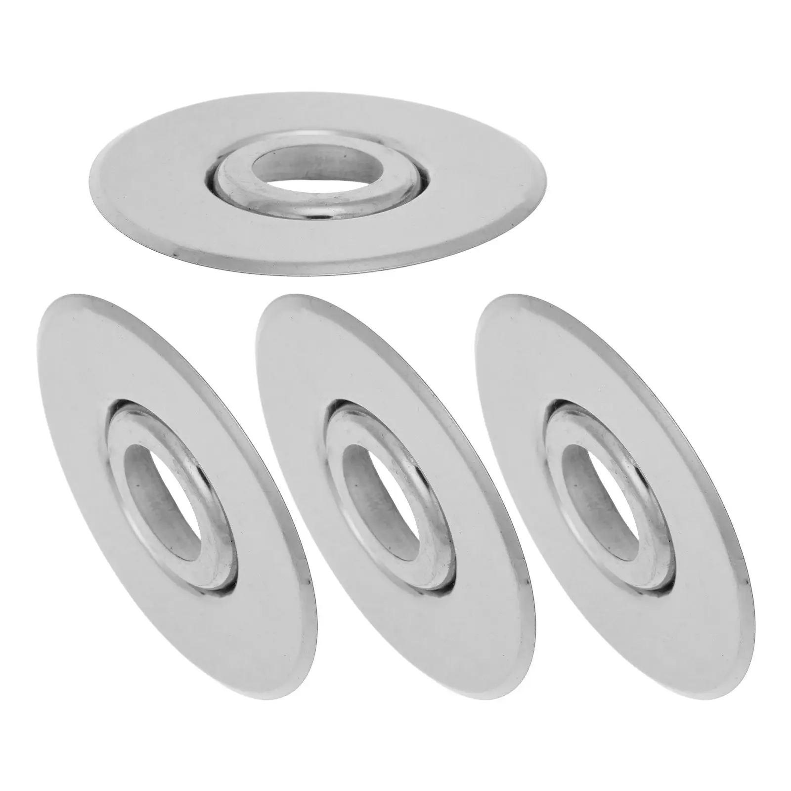 4Pcs Fire Sprinkler Escutcheon Cover Plate with Skirt Trim Recessed Design Easy Install Heat Resistant for Hotels Malls Homes
