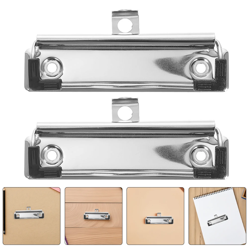 

10pcs Metal Clipboard Heavy Duty File Document Board Rubber Feet Office School Wall Mounting Hardware Stationery Supplies Low