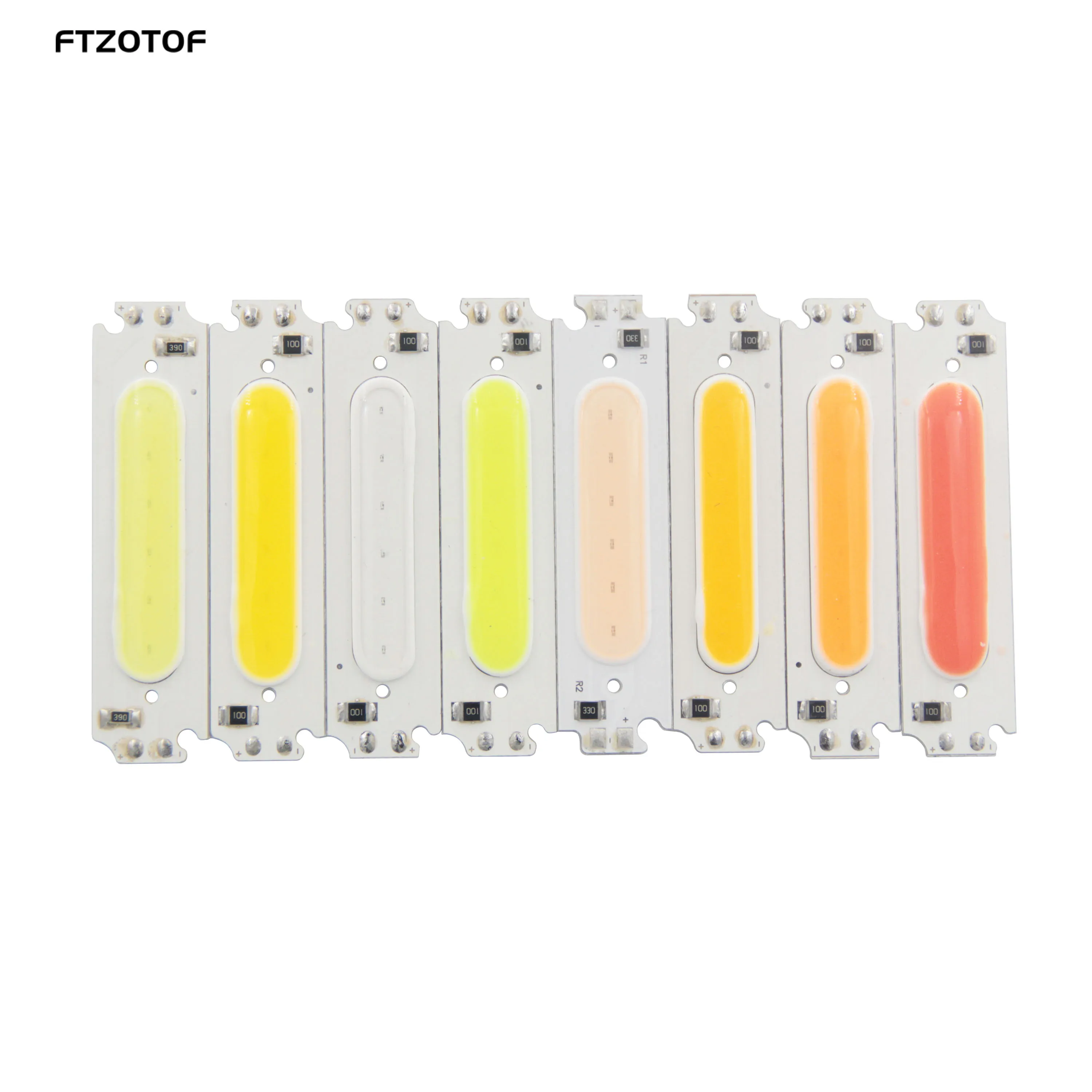 ftzotof-10-pecas-60x15mm-cob-led-matriz-luz-dc-12v-2w-chip-branco-amarelo-laranja-verde-azul-vermelho-roxo-6cm-diy-lampadas-atmosfera