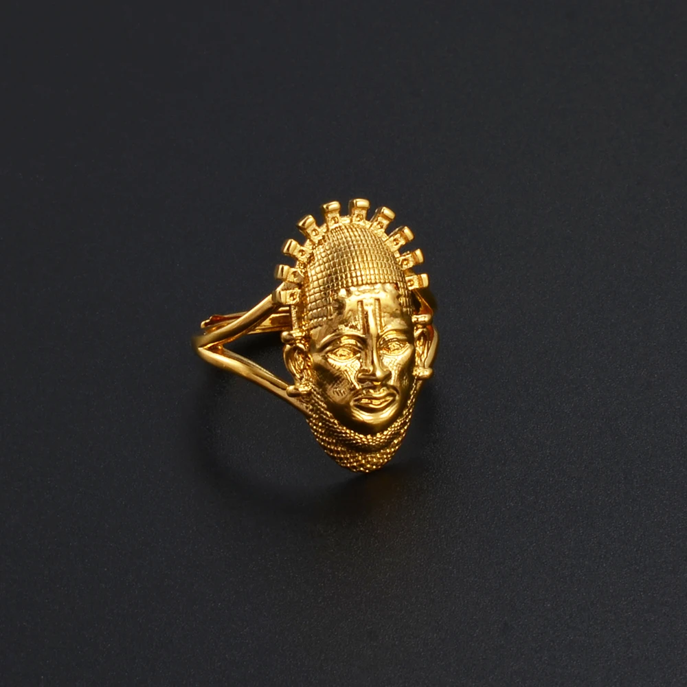 Anniyo Portrait of Queen Mother Idia of the Benin Empire Mask Stud Earrings Women Girls African Cultural Ornaments #262606