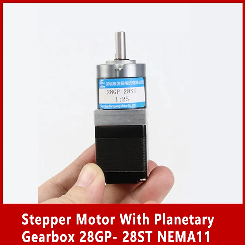 Stepper Motor With Planetary Gearbox 28GP- 28ST Worm Gear Reducer NEMA11 Large Torque DC motor 1.8 ° 28mm Hybrid Stepper Motor