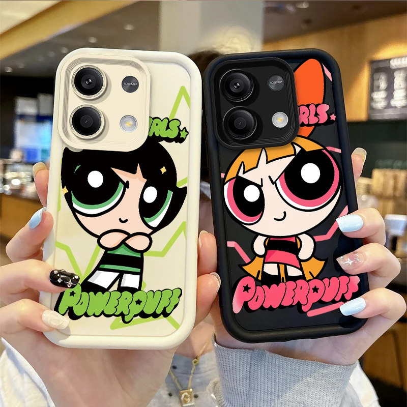 

Lovely P-Powerpuff Girls Non-Slip Case For Redmi Note 13 12 Pro Plus 5G Note 13 12 11 10 9 Pro 12C 10C 9C A2 A1 Protective Cover