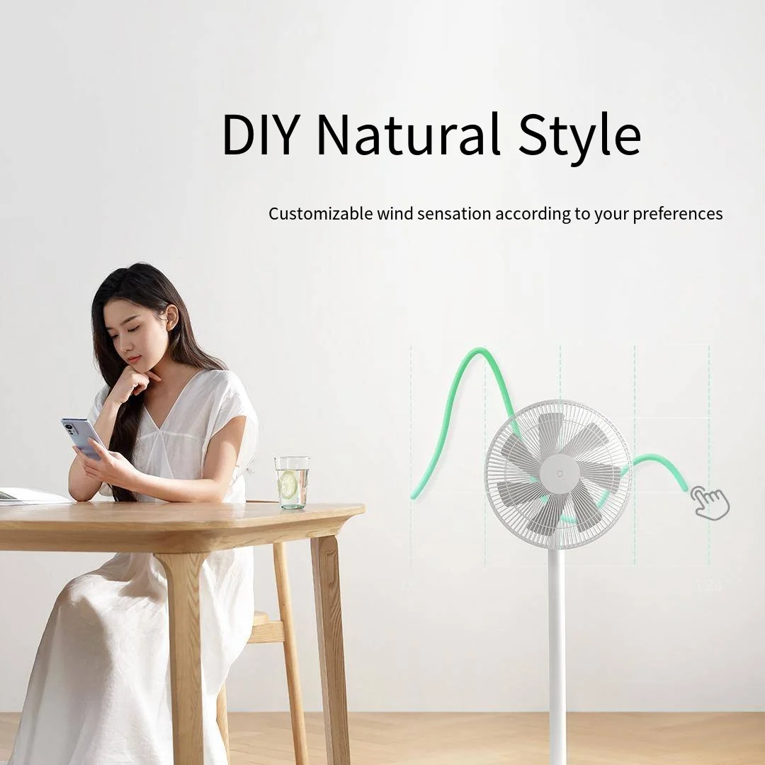Xiaomi Mijia สมาร์ท Dc พัดลมอินเวอร์เตอร์ 1x รุ่นอัพเกรดสําหรับ Home Cooler House ชั้นเครื่องปรับอากาศแบบพกพาธรรมชาติพัดลมยืน