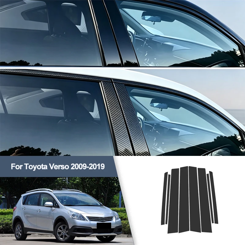 For Toyota Verso 2009-2019 B/C Pillar Post Stickers PC Window Middle Pillar Trim Decorative Car Exterior Protect Parts