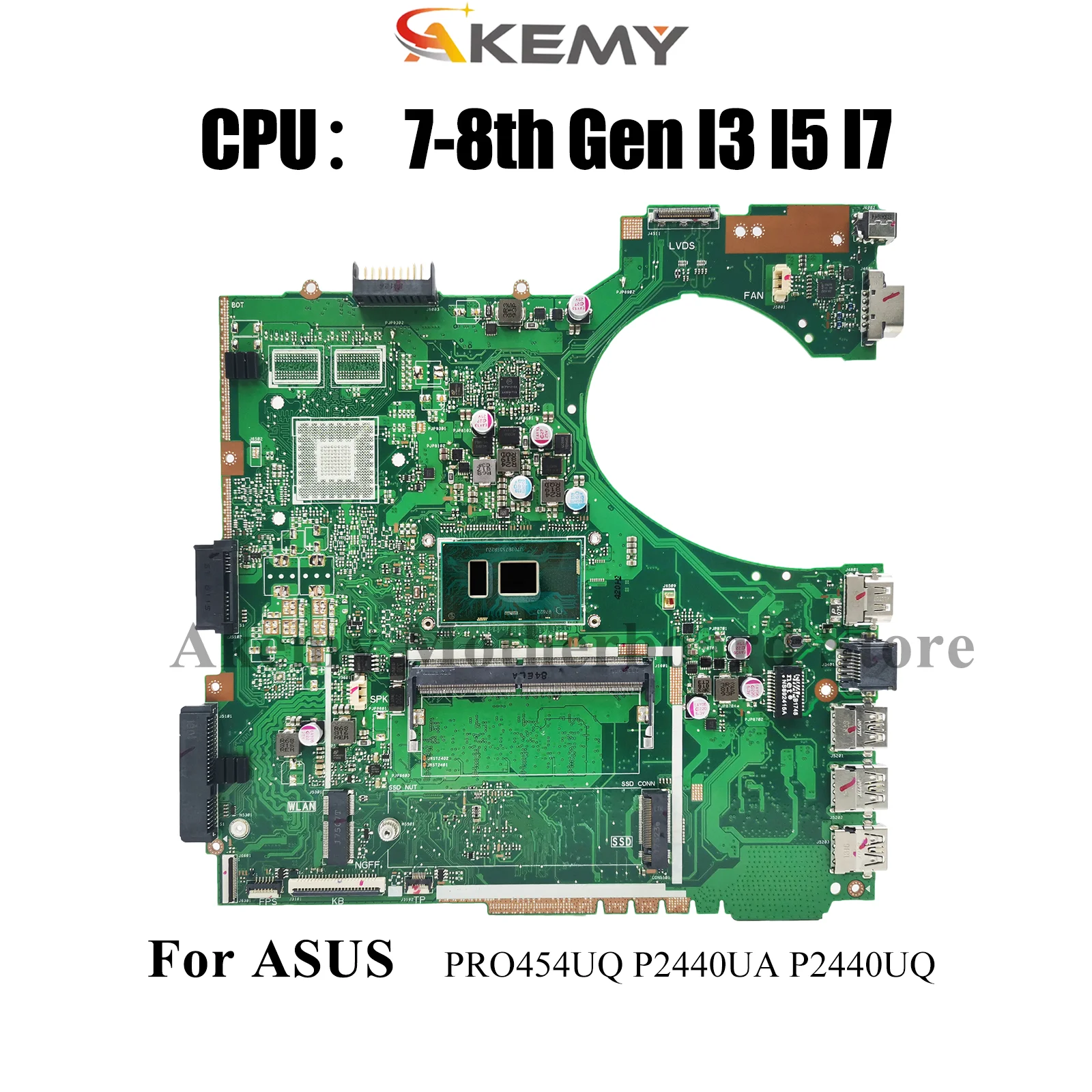 

P2440UA Laptop Motherboard For ASUS ProArt P2440UF P2440U P2440UA PRO454UQ P2440UQ Mainboard With I3 I5 I7 CPU 100% tests OK stk