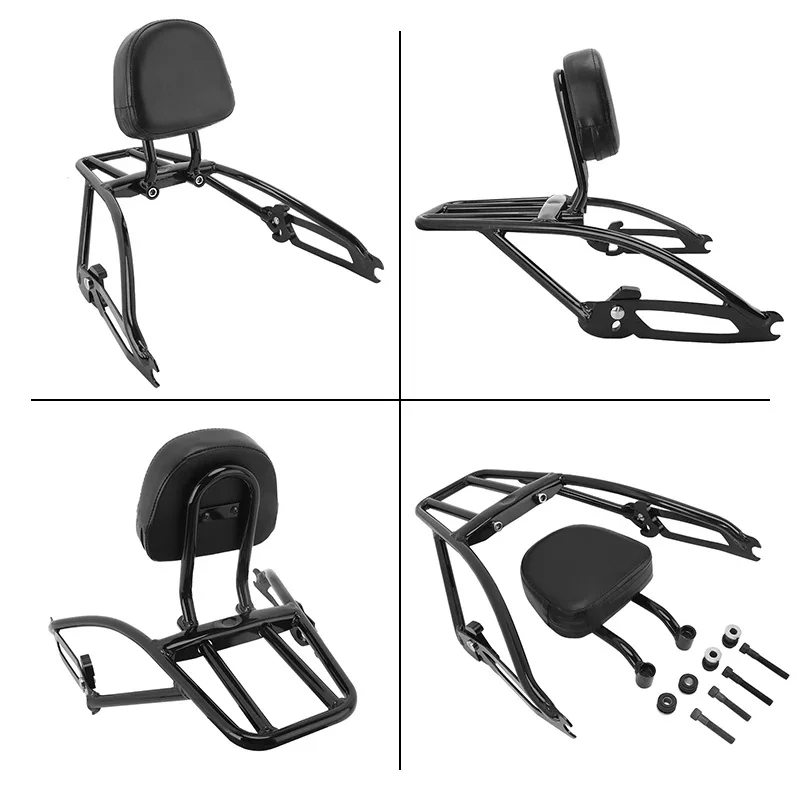 For Harley Street 500 Street 750 XG500 XG750 2015-Up Motorcycle Rear Passenger Detachable Sissy Bar Backrest With Luggage Rack
