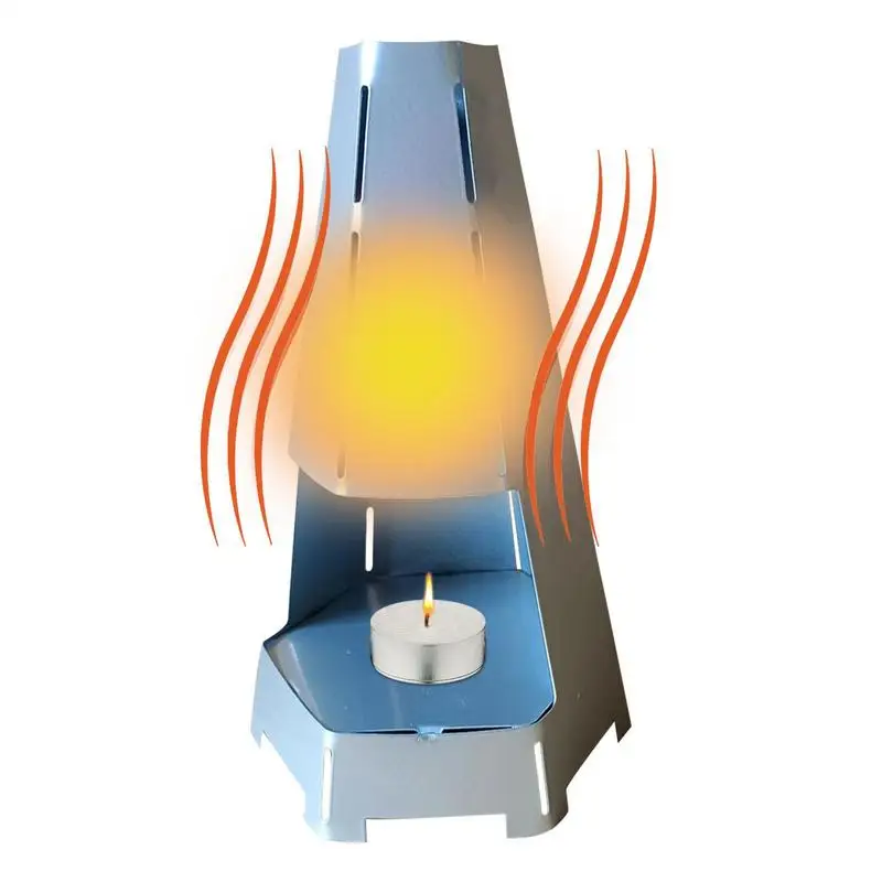 Calentador de velas para luz de té, horno de luz de té, radiador de Metal, estufa de luz de té, candelita para chimenea, calentador sin vela
