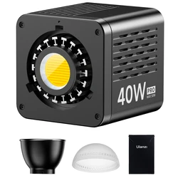 Ulanzi-Lampe vidéo Pro, 40W, 3400mAh, 2500-6500K, bicolore, COB, lumière LED, CRI 95 +, photographie, extérieur, diffusion en direct, L023