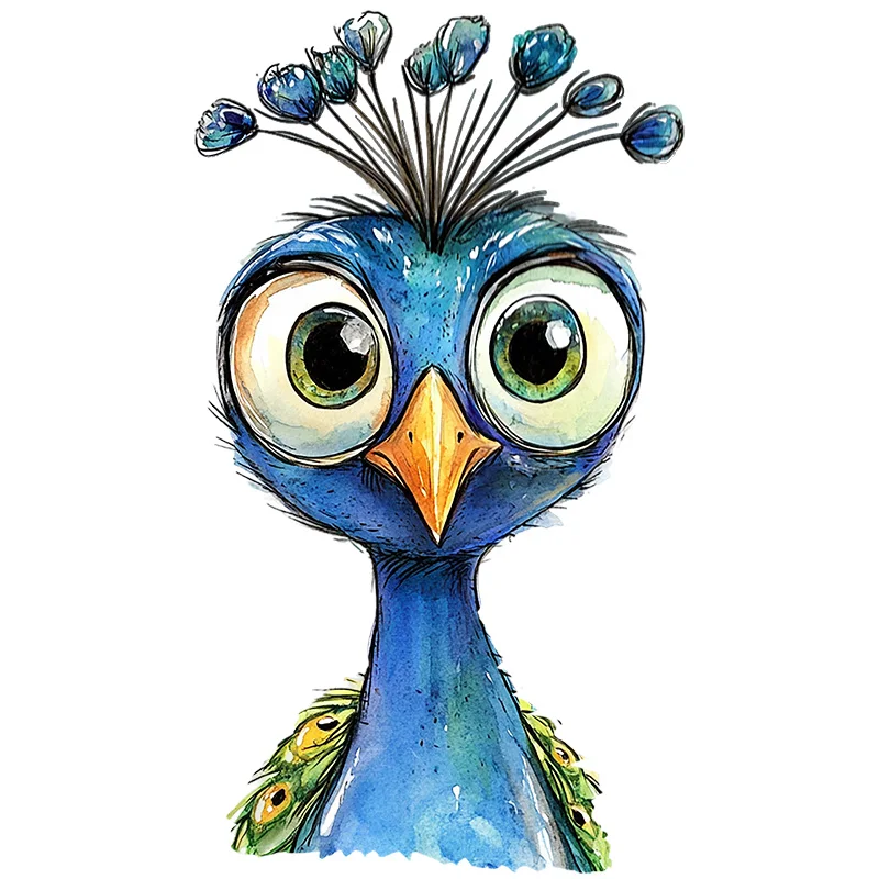 

T2313# Beautiful Peacock Wall Decal Reusable Sticker for Living Room Aesthetic Room Decoration Easy to Beautify Your Home