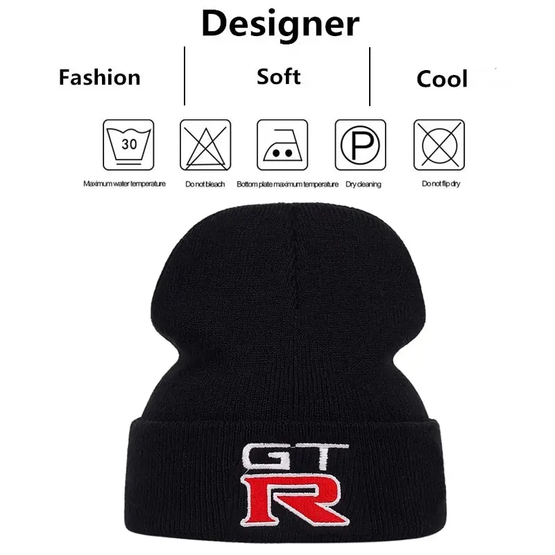 Unisex GTR Letter Embroidery Beanies Fashion Spring Autumn Hip Hop Cap Beanie Hat Caps for Women Men