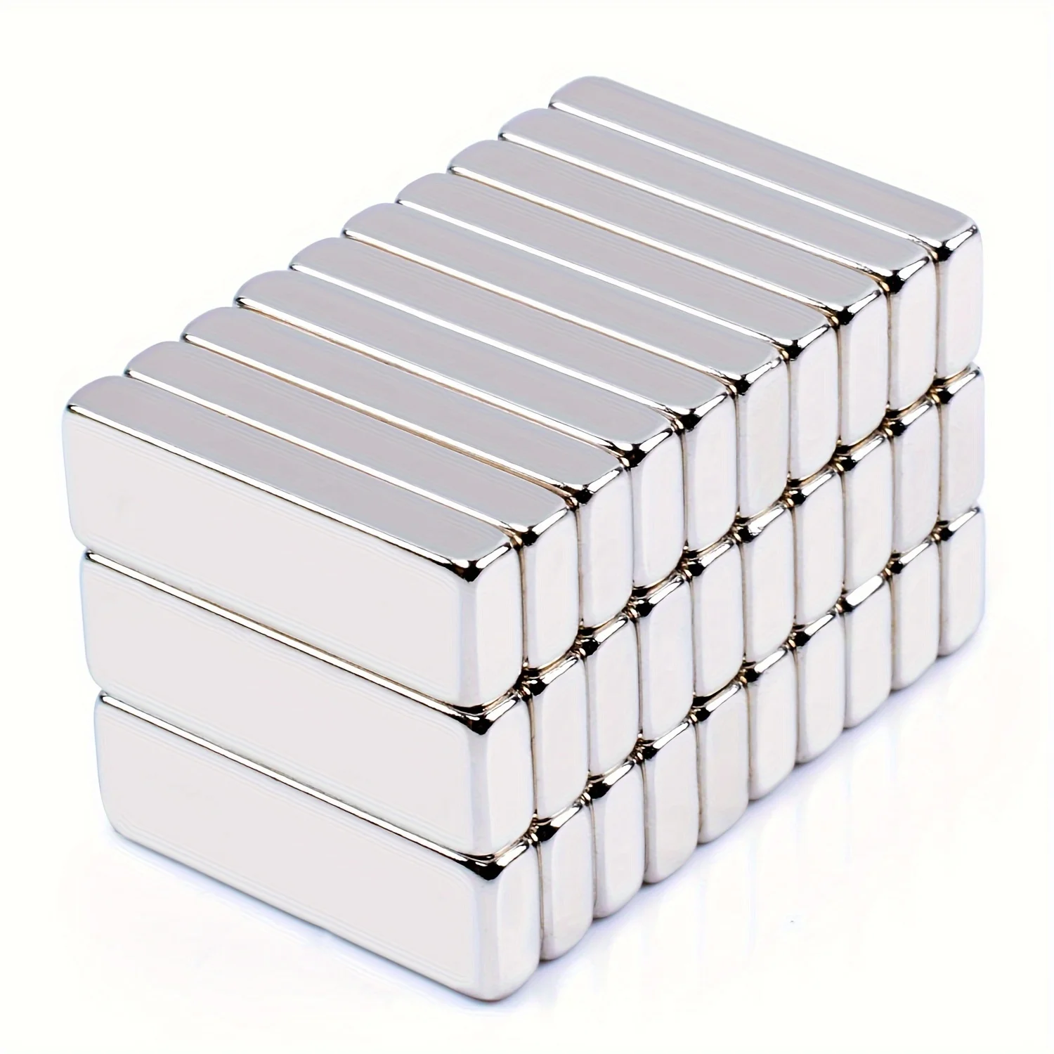 30pcs 25x5x3mm Rectangular Magnet, Miniature Magnet, Suitable for Science, Tool Storage, Laboratories, Lockers, Architecture, De