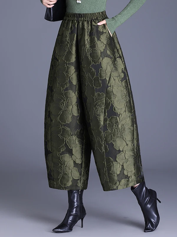 

High Waist Versatile Wide Leg Pants Women's Spring Autumn Winter New Style Mom Nine Points Lantern Loose Straight Flower Bud ...