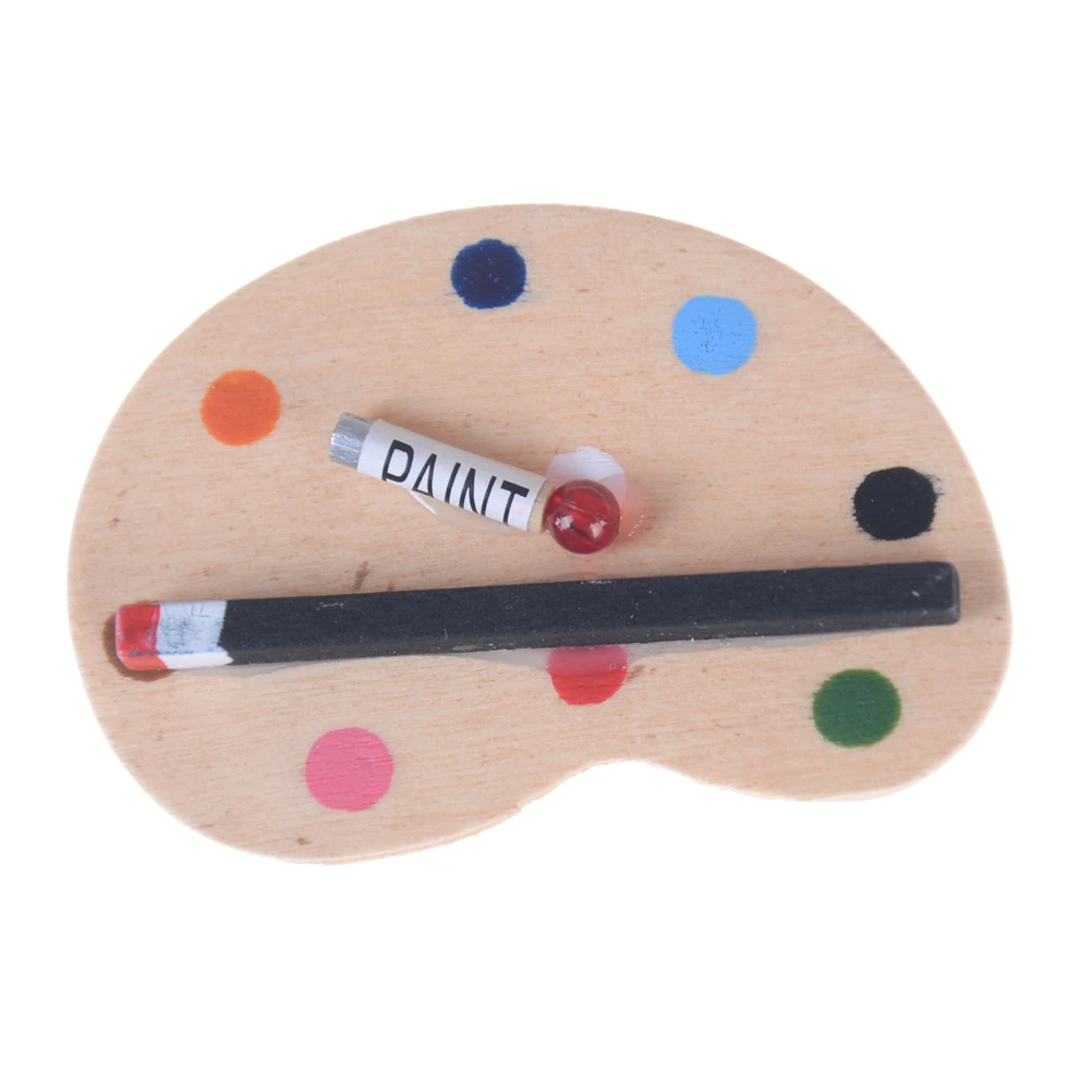 Dollhouse Mini Drawing Board Dollhouse Mini Portrait Drawing Frame Drawing Board Mini Painting Box Pigment Sticks Simulation